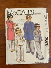 Vintage 1981 McCalls Pattern #7678-Toddler Robe & Pajamas-Cut-Size 2-GUC picture