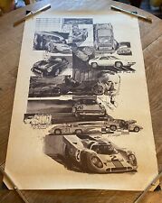 Vintage 1979 Porsche Rennenhaus Dealer Advertising Poster 22” x 32” picture