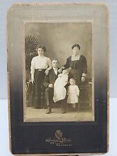 Antique Cabinet Card Photo of Family Of Five 6