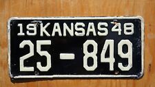 1948 Kansas License Plate # 25 - 849 picture