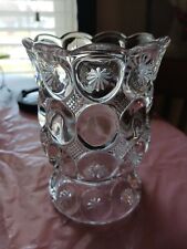 Vintage Kemple Glass Spooner Moon and Star Jeweled Clear Glass 5