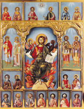 Orthodox Icon Pantokrator Enthronos 18x24cm Orthodoxe Ikone Jesus Christus  picture