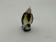 Merck Old World Christmas Ornament Emperor Penguin Mom w/Chick picture