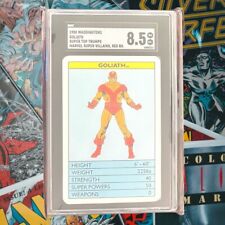 GOLIATH SGC 8.5 1988 Super Top Trumps Marvel Super Heroes Red Back Pop 1 picture