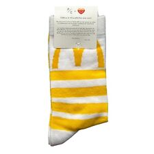 2022  RARE McDonalds P/C McHappy Day Fry-Yay Socks Yellow White - OS picture