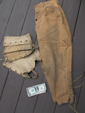 Rare Identified WWI Doughboy CAVALRY Puffed Uniform Pants, Leggins, Button Fly picture