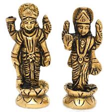Vishnu Laxmi Brass Idol Statue for Home Decoration Showpiece and Temple Worship picture