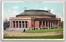 Original Old Vintage Postcard Cornell University Auditorium Hall Ithaca, NY 1926 picture