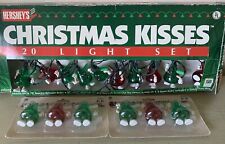 HERSHEY'S CHRISTMAS KISSES Vintage 20 Light Set Indoor Outdoor 21 Feet Red/Green picture