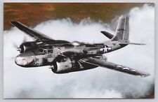 Douglas A-26 Invader WW2 Airplane Military Chrome Postcard Bomber picture