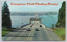 Postcard Seattle Washington Autos Traveling on Evergreen Point Floating Bridge picture