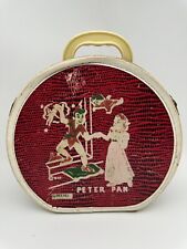 PETER PAN Carry Travel Case Vintage WDP Flocked Graphics Neevel 1950's Doll Toys picture