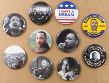 Martin Luther King Jr MLK 1.25 Inch Buttons Set of 10 Pins Badges I had a dream picture