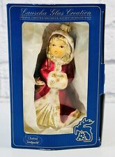 *MINT* Goebel Christmas Ornament Girl Angel with Muff Glass #6951 picture