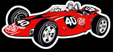 INDIANAPOLIS STP FIRESTONE RACE CAR #40 INDY HOT ROD DECAL VINTAGE LOOK STICKER picture