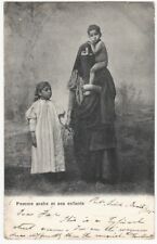 1900s Egyptian Arab Woman and Children Union Postale Egypt Tourist Postcard picture