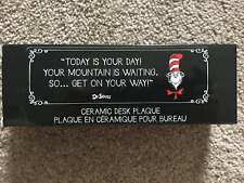 Dr. Seuss Desk Plaque Ceramic Today Is Your Day New In Box picture