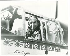 Tom Hayes Signed 8x10 Photograph WWII Ace #1 picture