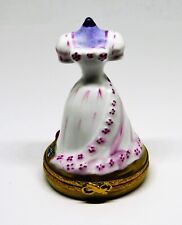 LIMOGES BOX ~ARTORIA~ PROM DRESS ON A MANNEQUIN ~ SEWING ~ SCISSORS ~ PEINT MAIN picture