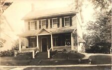 HOUSE & YARD antique real photo postcard rppc BLOOMSBURY NEW JERSEY NJ c1910 picture