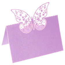 Table Name Place Cards,50Pcs Hollow Butterfly Cut Design Blank Card Purple picture