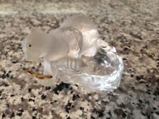 Faberge Crystal Polar Bear Signed Igor Carl Faberge With Gold Fish picture