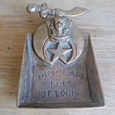 Vtg Moolah Shriners Brass Trinket Tray 1944 St. Louis Ashtray 3.5