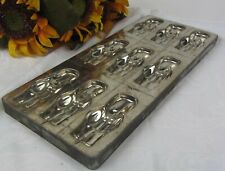 Vtg Heavy Commercial Cast Metal Mold Tray Pan * Bear Nutcracker Chocolate Candy picture