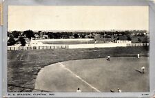 Postcard H.S. Baseball Stadium Field in Clinton, Indiana picture