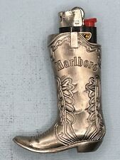 Marlboro Cowboy Boot Metal Case For Mini Bic Lighter NEW ***Lighter Not Included picture