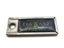 Vintage Pennsylvania License Plate Keychain Tag Miniature picture