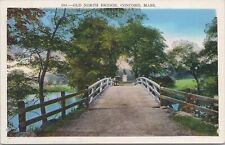 Linen~Old North Bridge Entrance~Concord Massachusetts~Vintage Postcard picture
