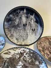 Lot Of 4 Limited Edition Judy Larson Numbered Free Spirits Horse Plates Complete picture