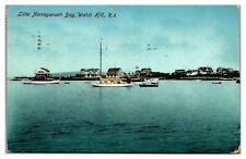 1912 Little Narragansett Bay, Watch Hill, Boats, RI Postcard picture