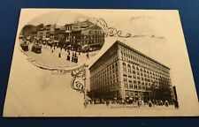 Antique 1909 Buffalo, NY Post Card: Ellicott Square 1885 & 1907 picture