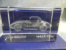 1962 JAGUAR E-TYPE CUBED CRYSTAL DESK PAPERWEIGHT W/BOX BY SELECT EDITION RACING picture