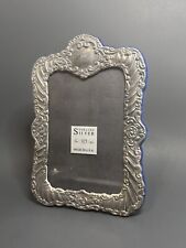 Rare The 925 Inc Sterling Silver Picture Frame, 5 x 7 Velvet Blue picture