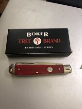 Boker 110830 TreeBrand Red Bone Trapper Traditional 2-Blade Pocket Knife picture