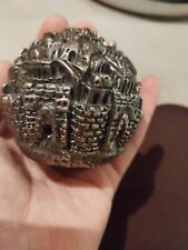 Vtg Sterling Silver Covered  925 Jerusalem Jewish Judaic Paperweight picture