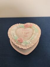 Ceramic Trinket Box Heart shaped Roses Mom, I Love You valentines gift picture