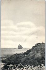 1906 Vintage RPPC Postcard Mother Ann Eastern Point Gloucester, MA Sailboat picture