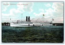 c1905 Steamer Ship Priscilla Fall River Line Massachusetts MA Antique Postcard picture