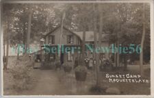 Raquette Lake NY - SUNSET CAMP HOTEL - RPPC Postcard Adirondacks picture
