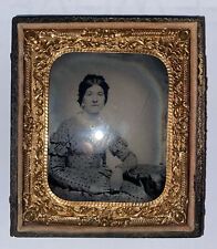 Antique Daguerreotype Photograph Young Woman 3.5” X 3” picture