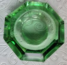 Vintage Open Salt-Green 8 Sided,  Good Condition picture