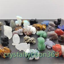 100pcs Mix Natural Quartz Crystal Mini Animal Carved Crystal Skull - wholesale picture