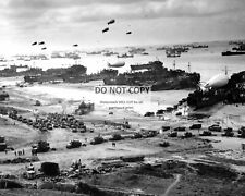 LANDING SHIPS AT OMAHA BEACH DURING THE INVASION OF NORMANDY 8X10 PHOTO (AB-131) picture