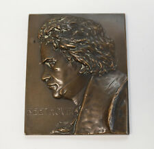 Franz Stiasny Beethoven Small Bronze Plaque c1920 signed lower right picture