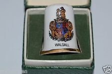 WOW Vintage Bone China Porcelain WALSALL England Sewing Thimble w/ Box Rare picture