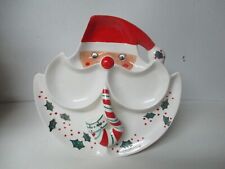 Vintage SHAFFORD JAMES R SUMMERS Christmas Ceramic Santa Claus w Pipe Snack Dish picture